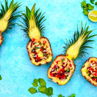 Gevulde Gegrilde Ananas met BBQ Fruit